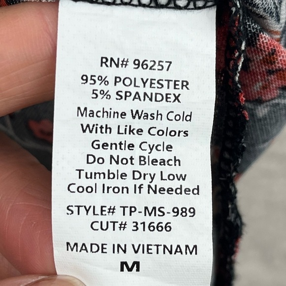 PERSEPTION CONCEPT Floral Blouse Top Ditzy Print Medium - Picture 6 of 16